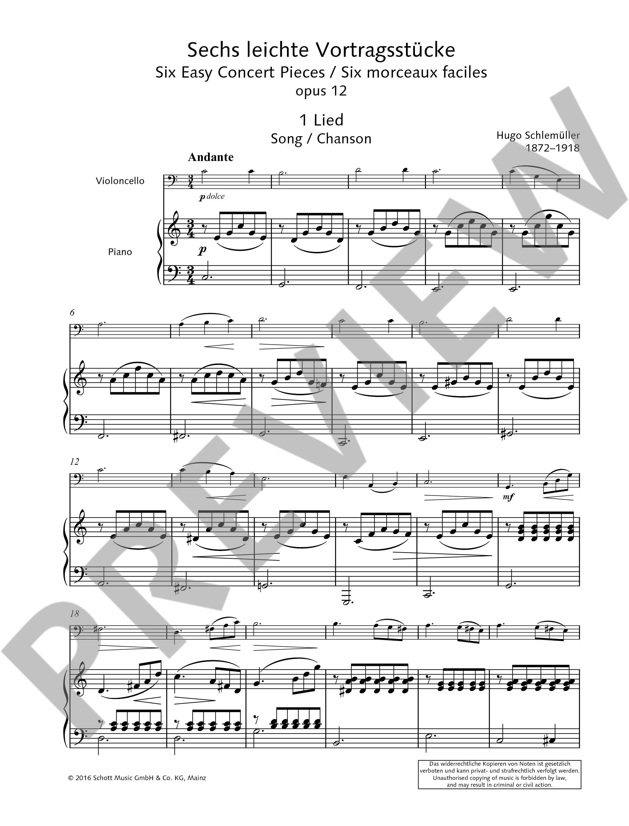 Anderes Coverbild 6 leichte Vortragsstücke op. 12 