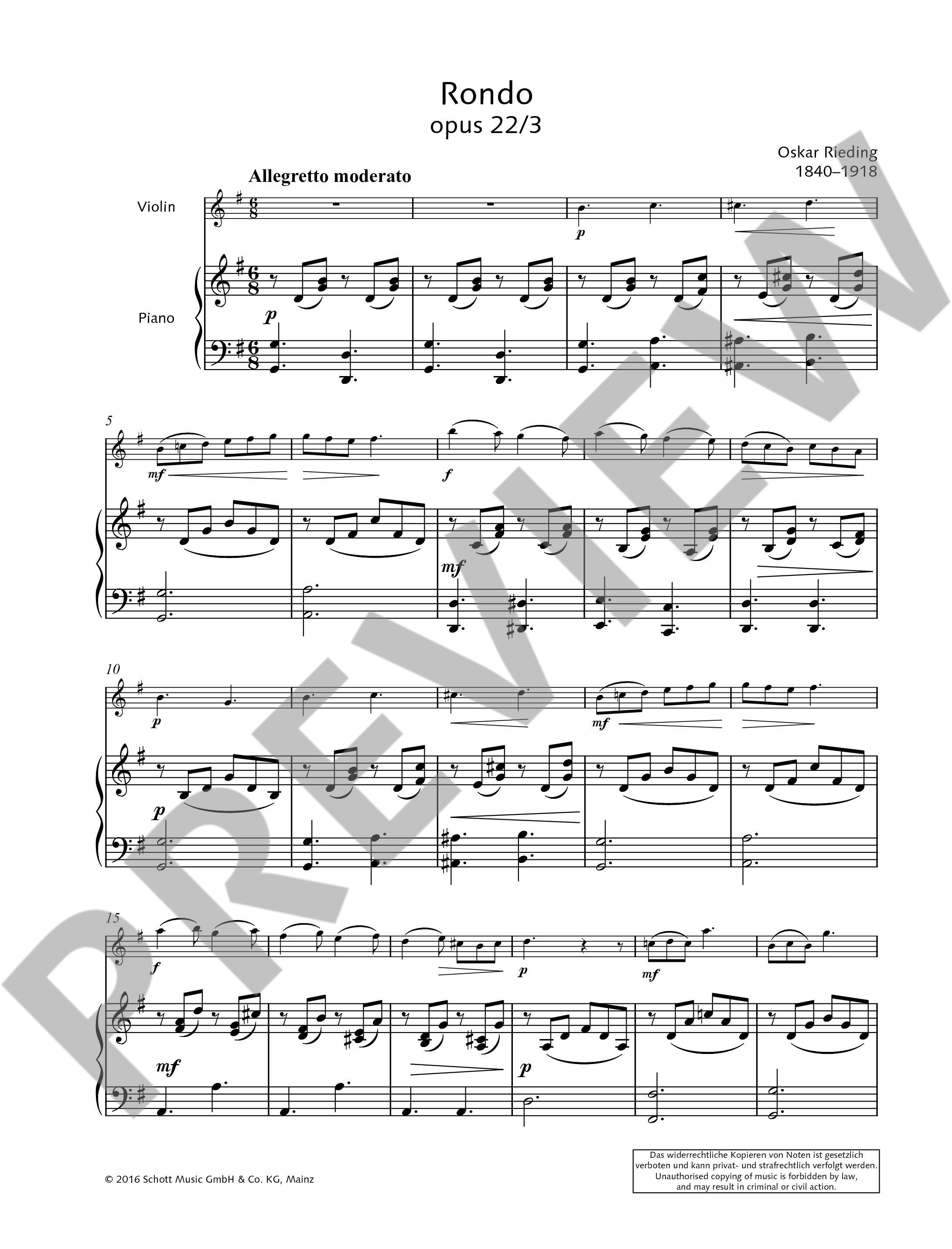 Anderes Coverbild Rondo G-Dur op. 22/3 