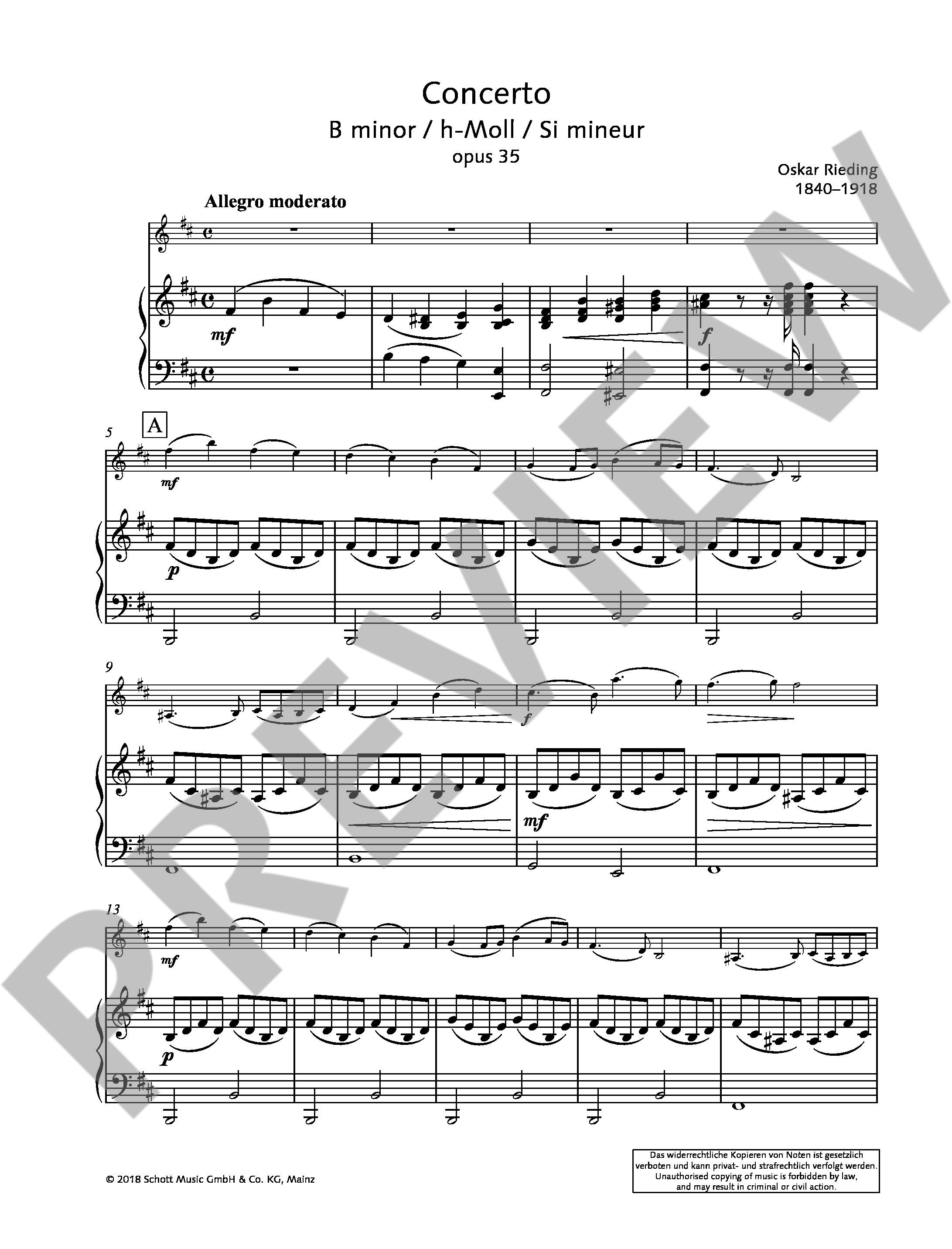 Anderes Coverbild Concerto h-Moll op. 35 