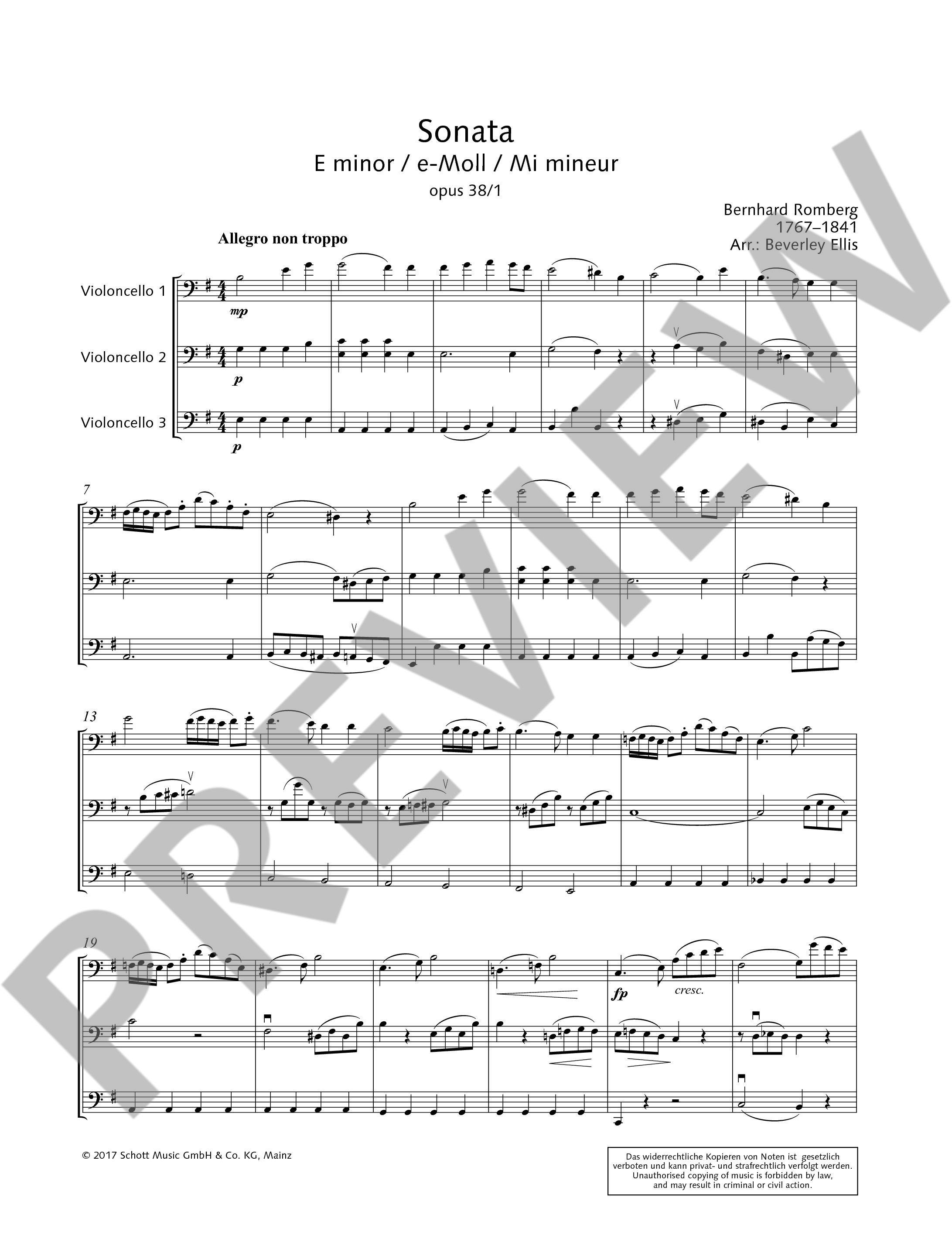Anderes Coverbild Sonata e-Moll op. 38/1 