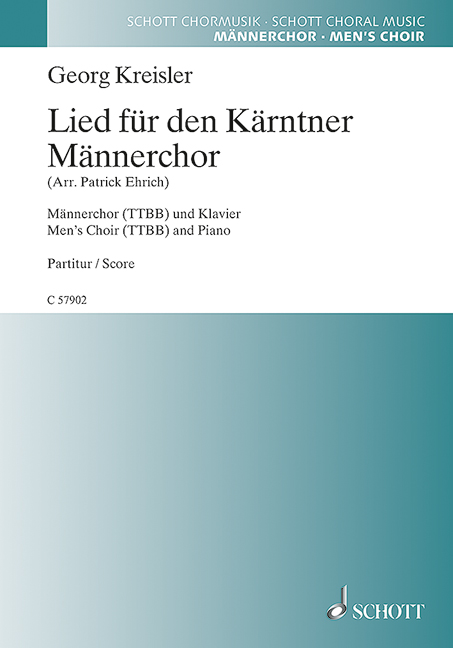 Vorderes Coverbild Lied für den Kärntner Männerchor 