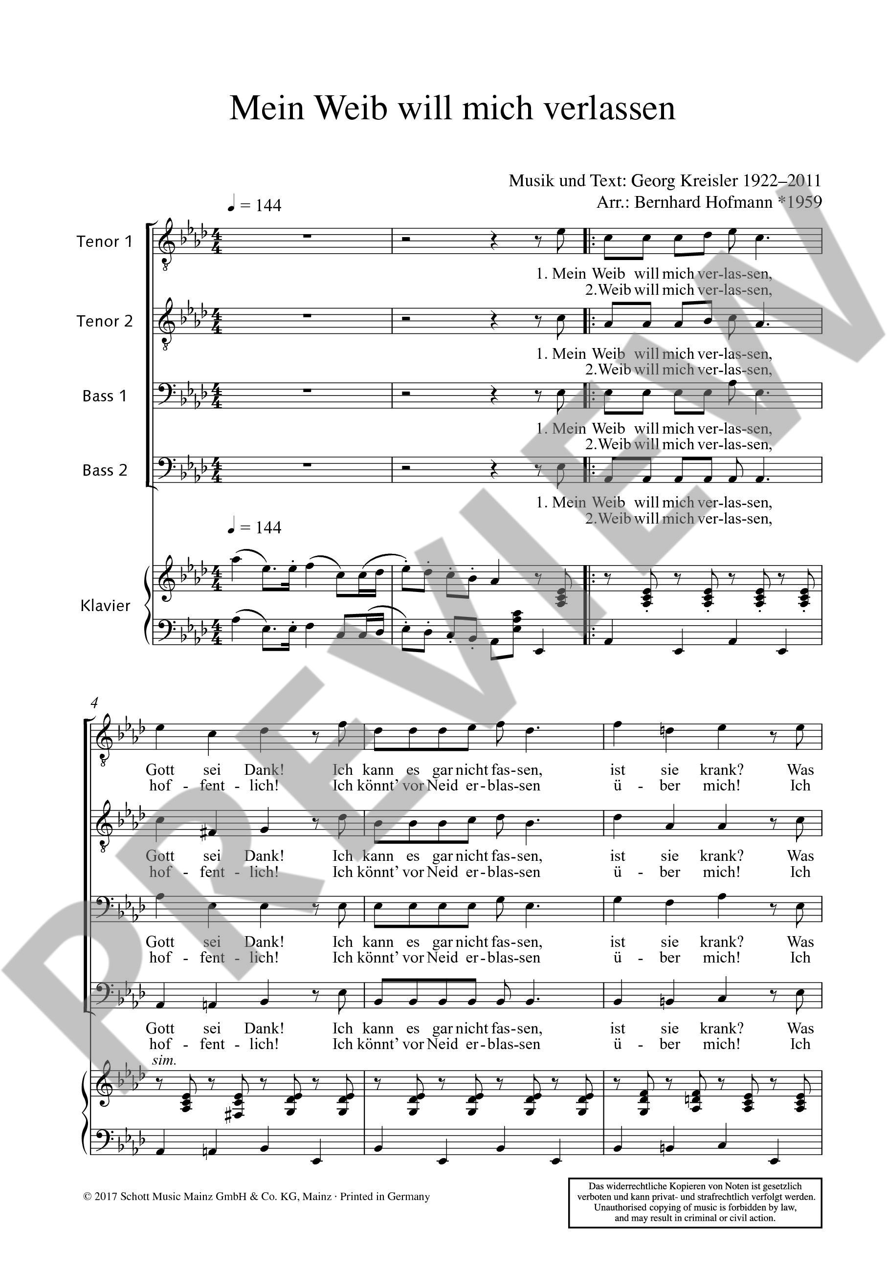 Anderes Coverbild Mein Weib will mich verlassen 