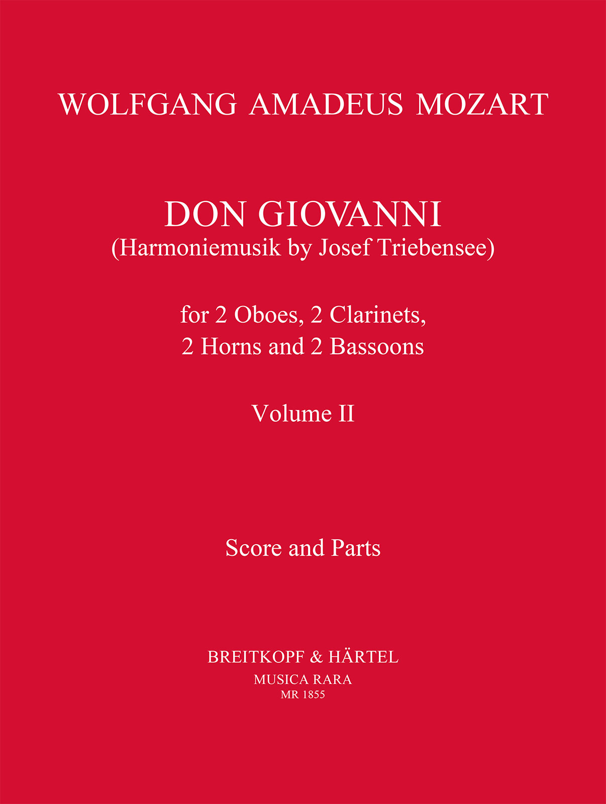 Vorderes Coverbild Don Giovanni Harmoniemusik Band II