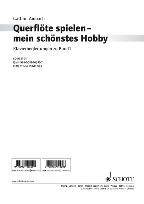 Vorderes Coverbild Querflöte spielen - mein schönstes Hobby Band 1