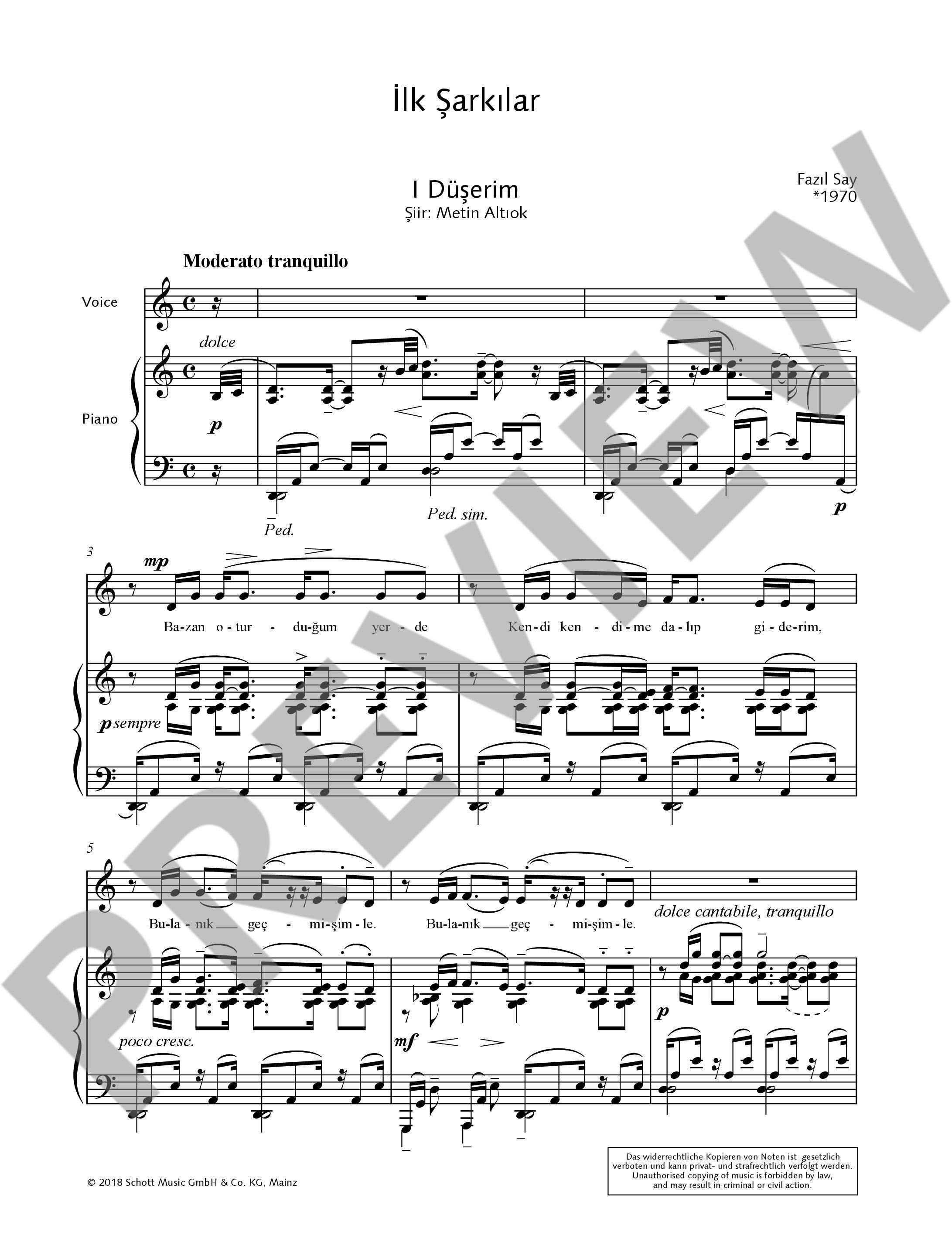 Anderes Coverbild ?lk ?ark?lar op. 5 / op. 47 