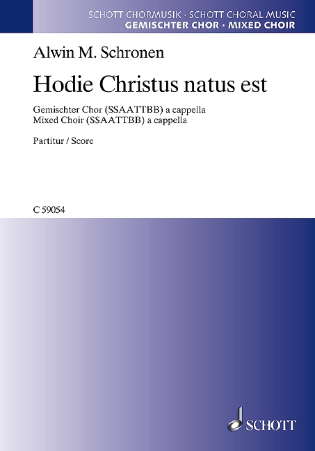 Vorderes Coverbild Hodie Christus natus est 