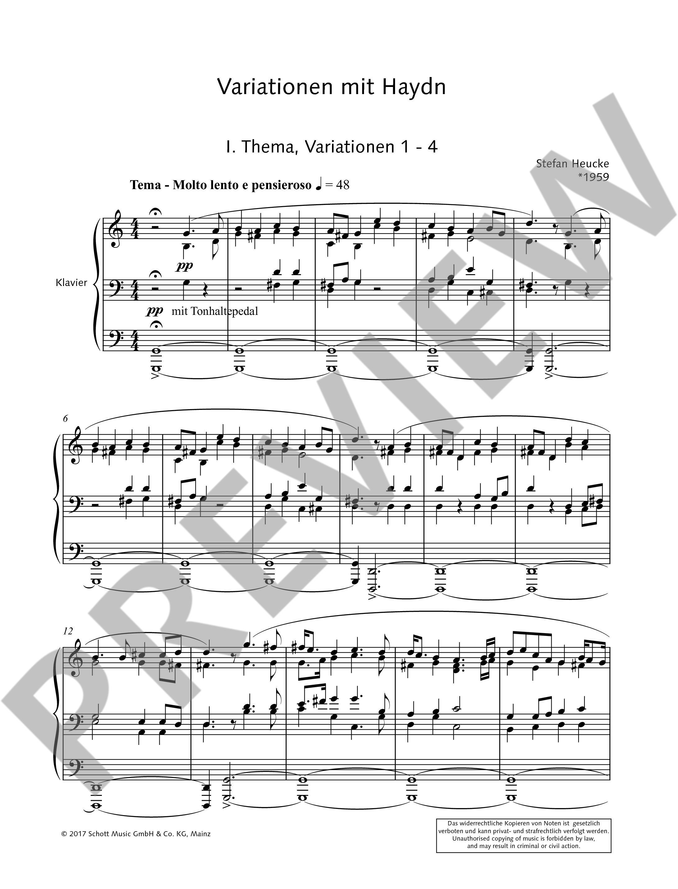 Anderes Coverbild Variationen mit Haydn op. 85 