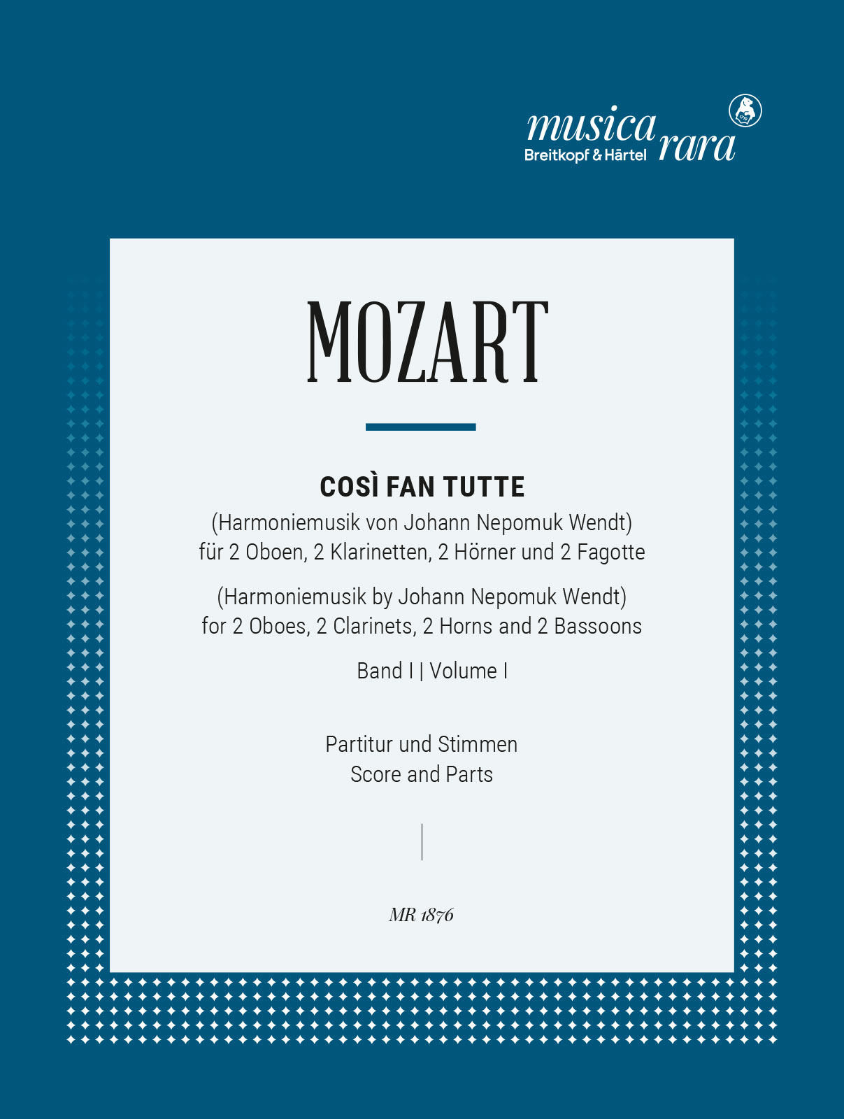 Vorderes Coverbild Cosi Fan Tutte KV 588 Band I