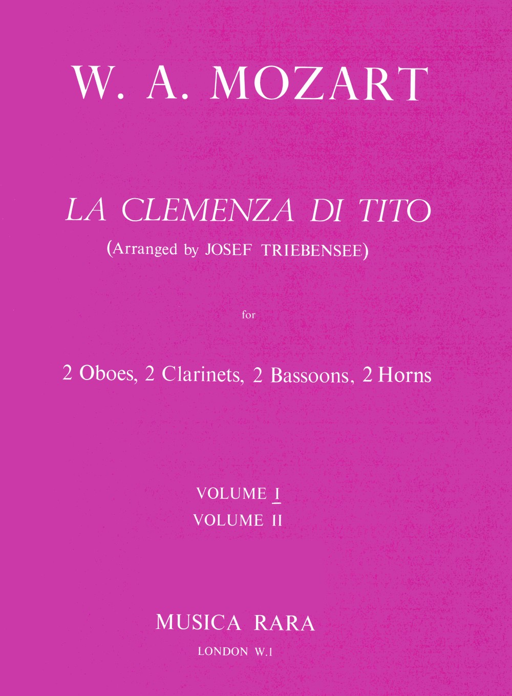 Vorderes Coverbild La Clemenza di Tito Band I