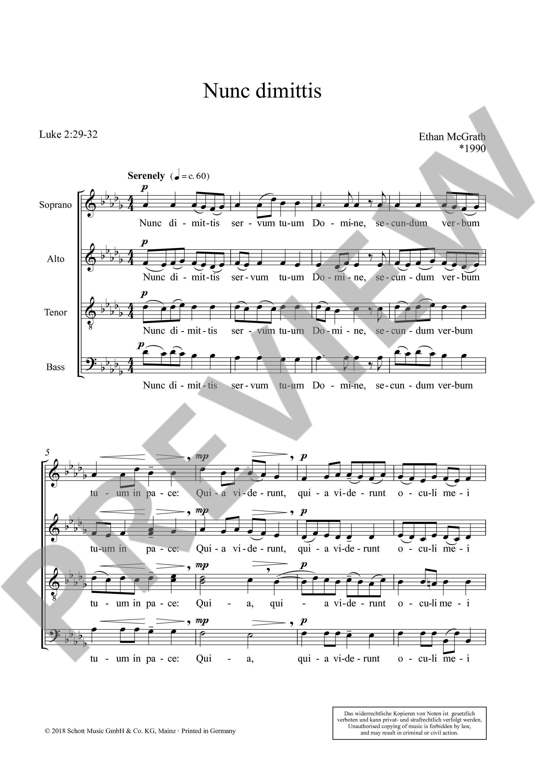 Anderes Coverbild Nunc dimittis 