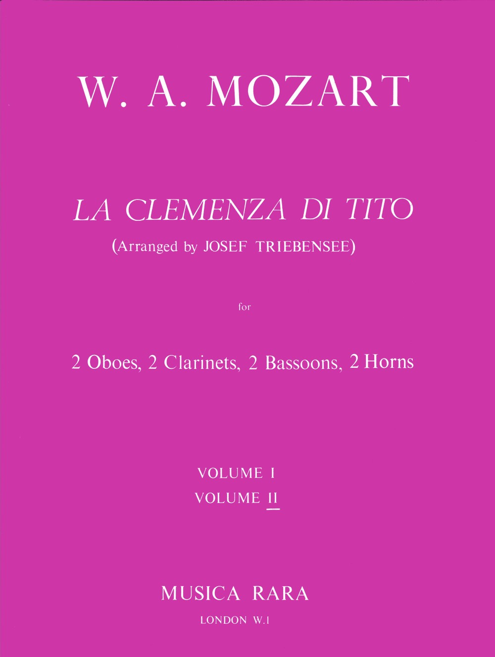 Vorderes Coverbild La Clemenza di Tito Band II