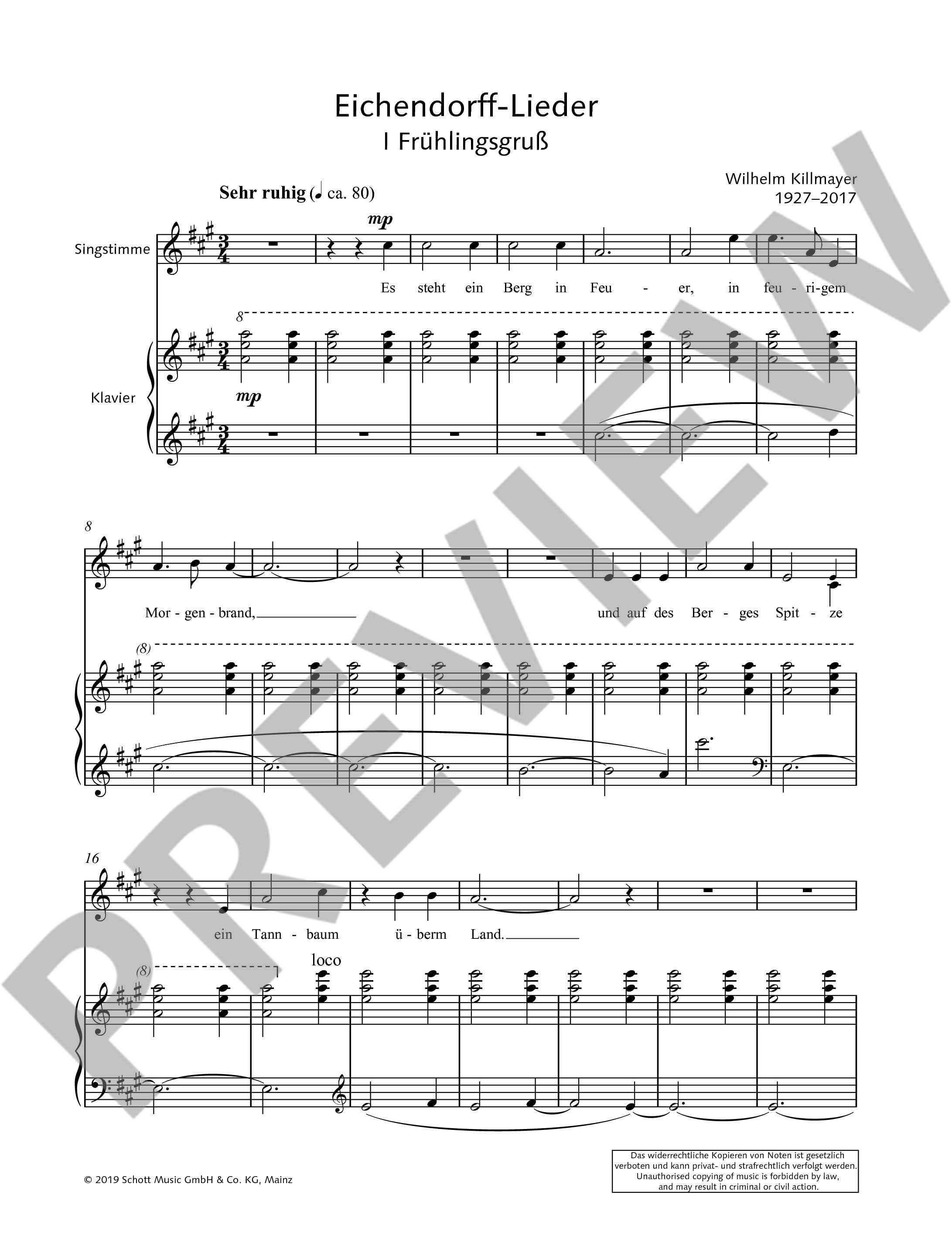 Anderes Coverbild Eichendorff-Lieder 
