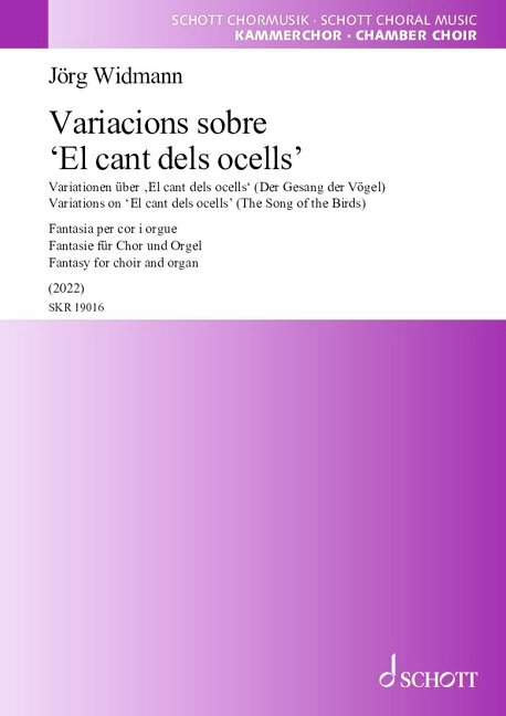 Vorderes Coverbild Variationen über ‚El cant dels ocells‘ (Der Gesang der Vögel)