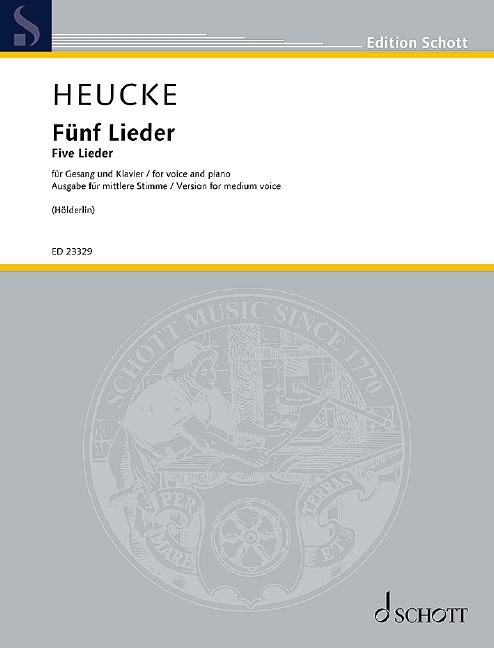 Vorderes Coverbild Fünf Lieder op. 99 