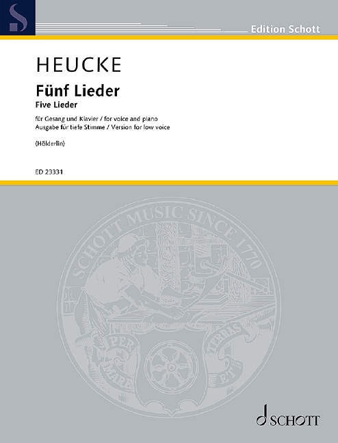 Vorderes Coverbild Fünf Lieder op. 99 