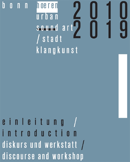 Vorderes Coverbild urban sound art / stadtklangkunst 