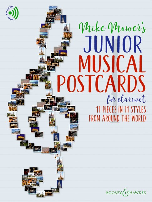 Vorderes Coverbild Junior Musical Postcards for Clarinet 