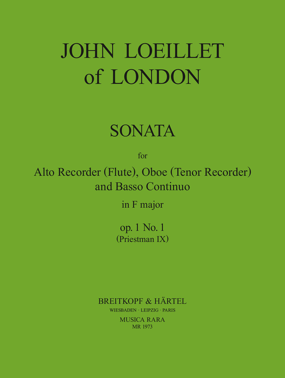 Vorderes Coverbild Sonate in F op. 1/1