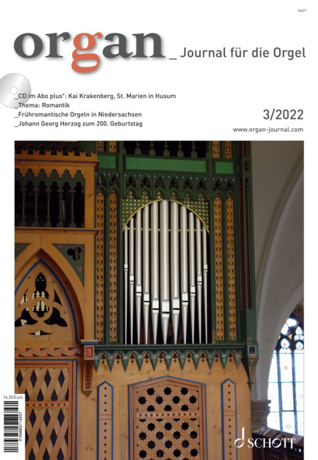 Vorderes Coverbild organ - Journal für die Orgel 2022/03 