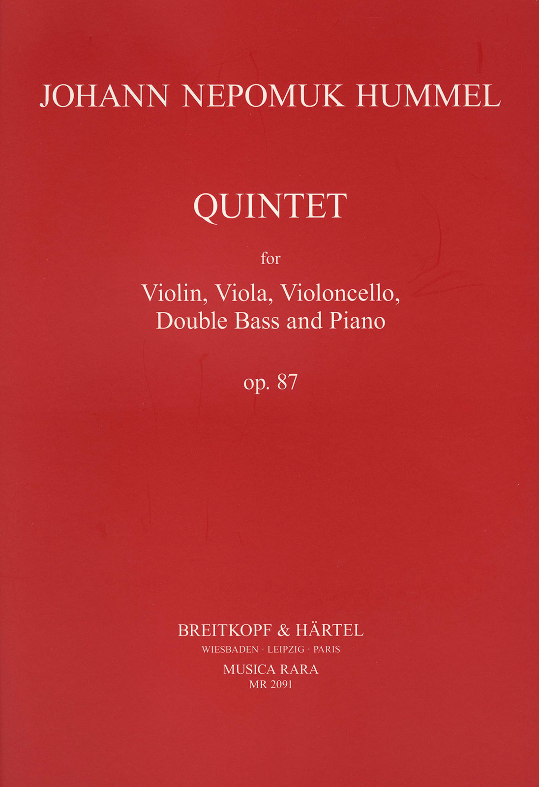 Vorderes Coverbild Klavierquintett Es-dur op. 87