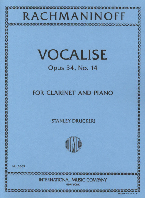 Vorderes Coverbild Vocalise op. 34/14 