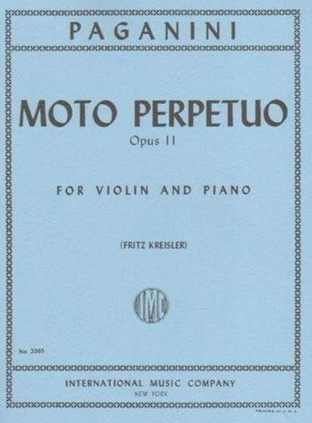 Vorderes Coverbild Moto Perpetuo op.11 