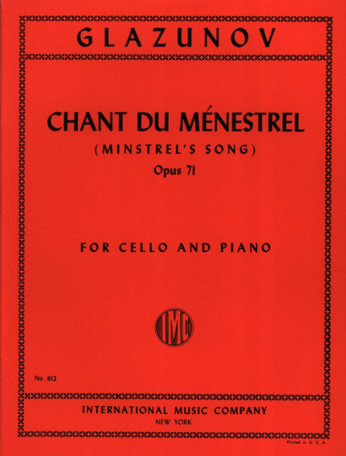 Vorderes Coverbild Chant du Menestrel op. 71 