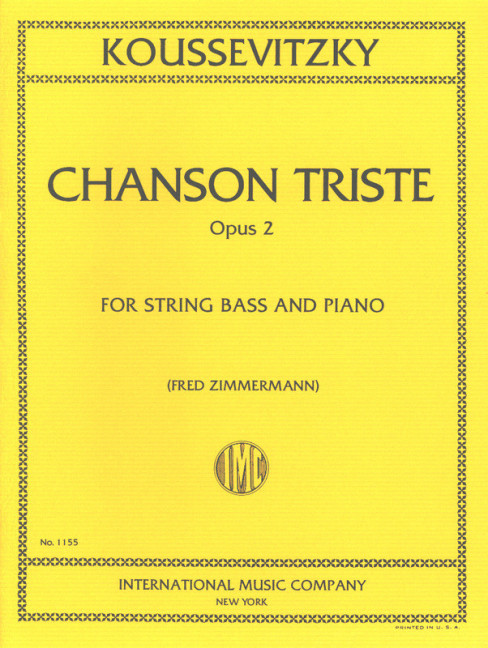Vorderes Coverbild Chanson Triste op. 2 