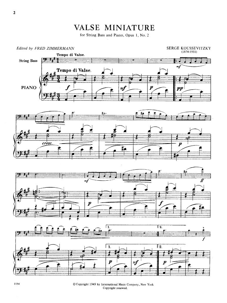 Anderes Coverbild Valse Miniature op. 1/2 