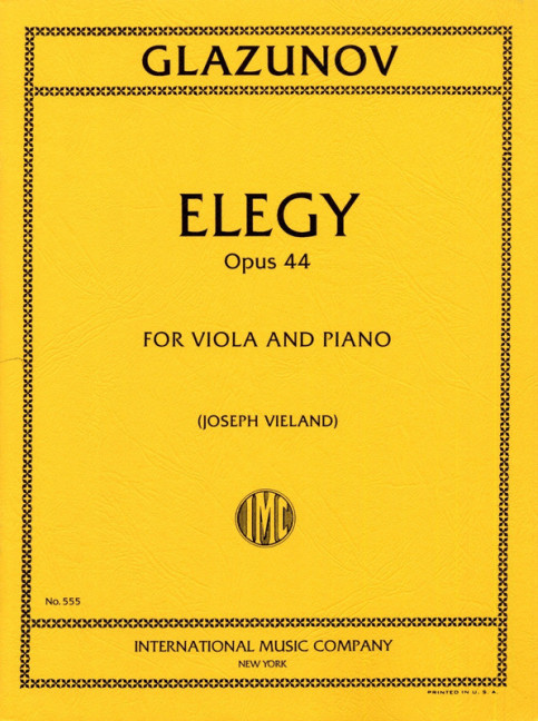 Vorderes Coverbild Elegy op.44 
