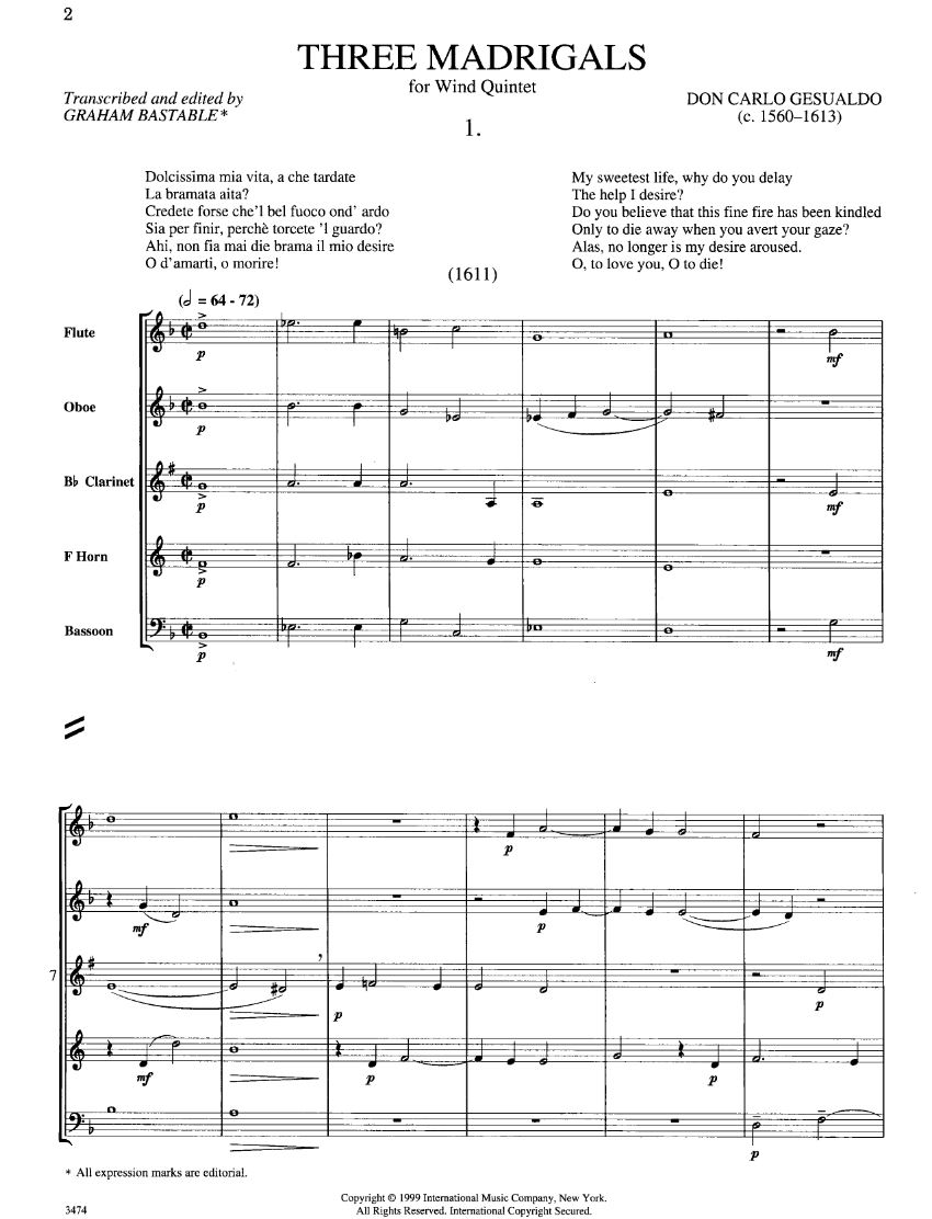 Anderes Coverbild 3 Madrigals 