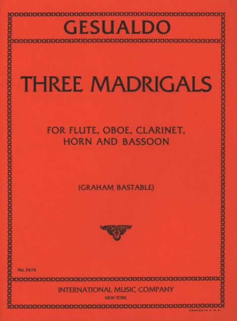 Vorderes Coverbild 3 Madrigals 