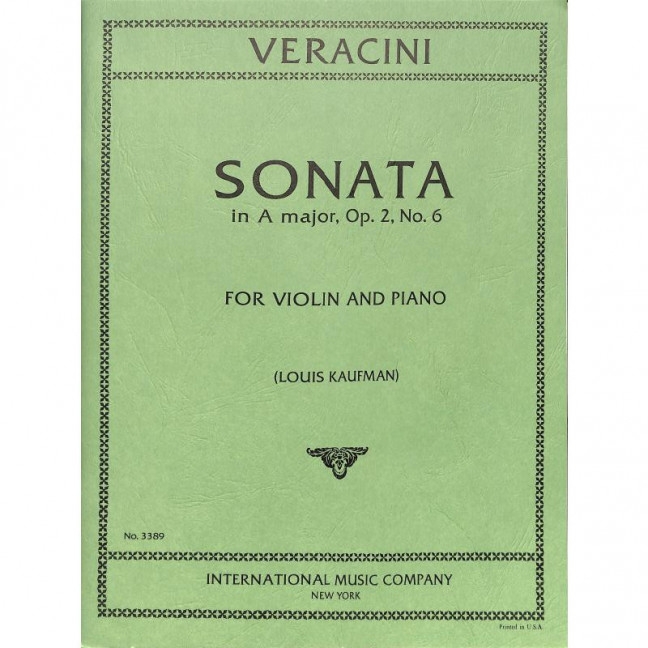 Vorderes Coverbild Sonata in A major op.2/6 