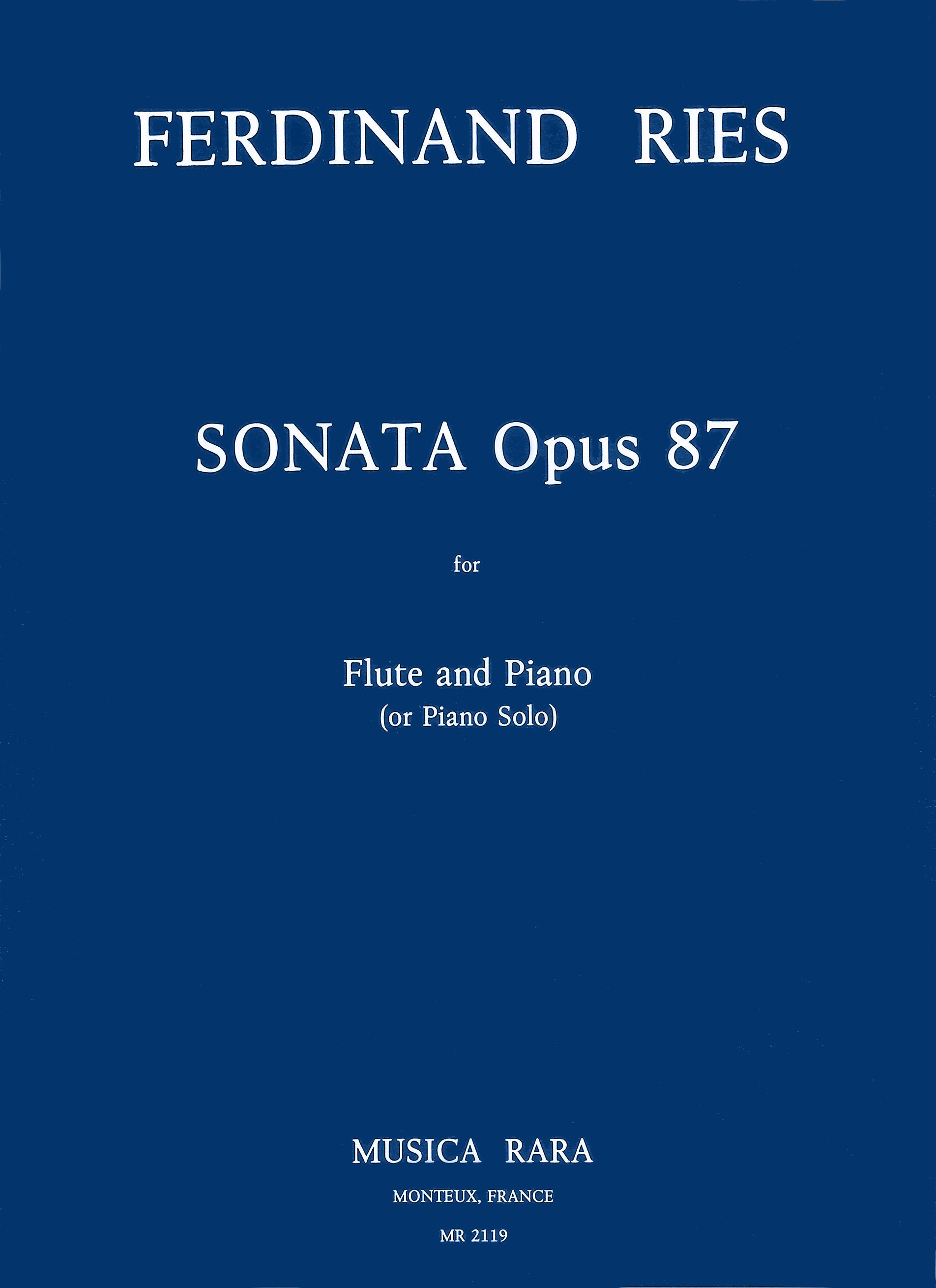 Vorderes Coverbild Sonate op. 87