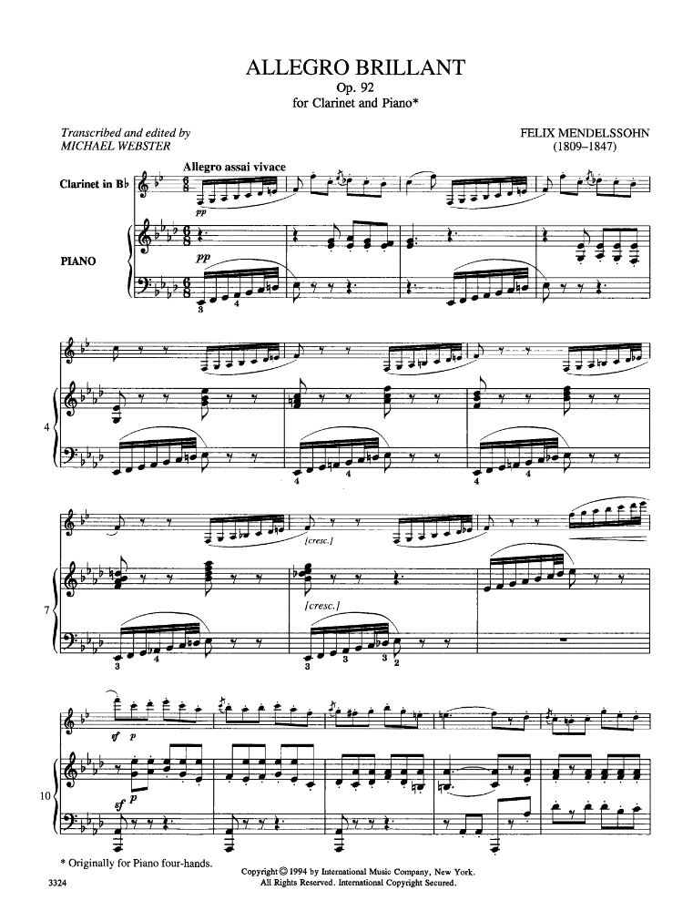 Anderes Coverbild Allegro Brillant op. 92 