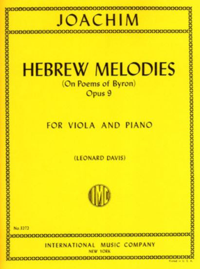 Vorderes Coverbild Hebrew Melodies (on poems of Byron) op.9 