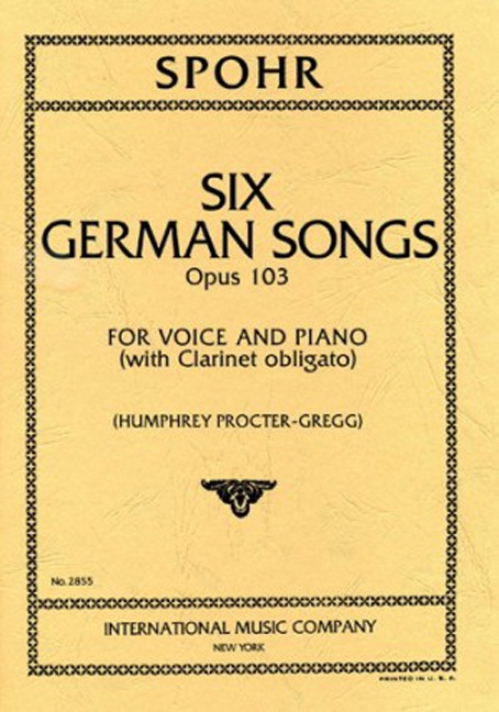 Vorderes Coverbild Six German Songs op. 103 