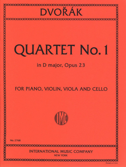 Vorderes Coverbild Quartet No. 1 in D major op. 23 
