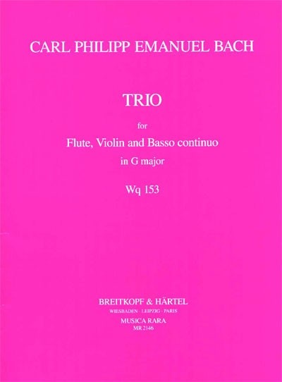 Vorderes Coverbild Triosonate in G Wq 153