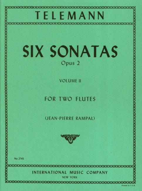 Vorderes Coverbild Six Sonatas Vol. 2 op. 2 Band 2