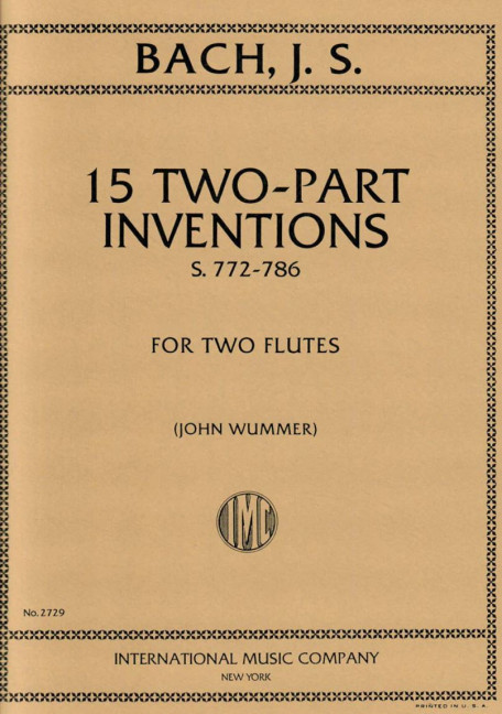 Vorderes Coverbild 15 Two-Part Inventions BWV 772-786 