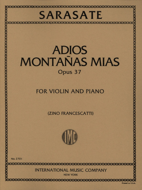 Vorderes Coverbild Adios Montanas Mias op.37 