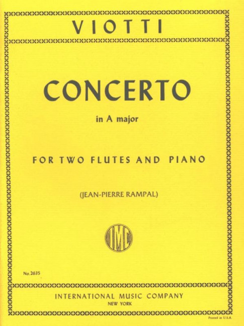 Vorderes Coverbild Concerto A major 