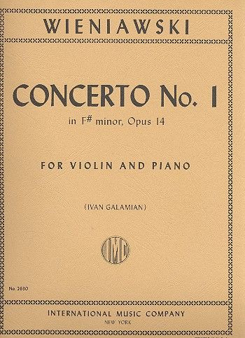 Vorderes Coverbild Violin Concerto No.1 F sharp minor op.14 