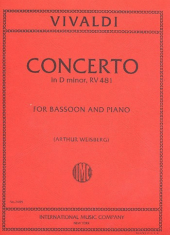 Vorderes Coverbild Concerto in D minor RV 681 