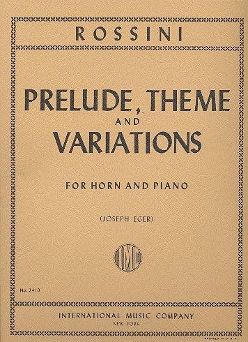 Vorderes Coverbild PRELUDE THEME & VARIATIONS Hn 