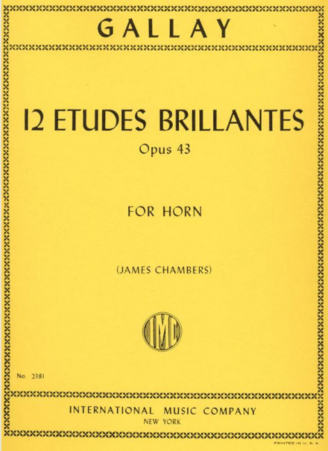Vorderes Coverbild 12 Etudes Brillantes op. 43 