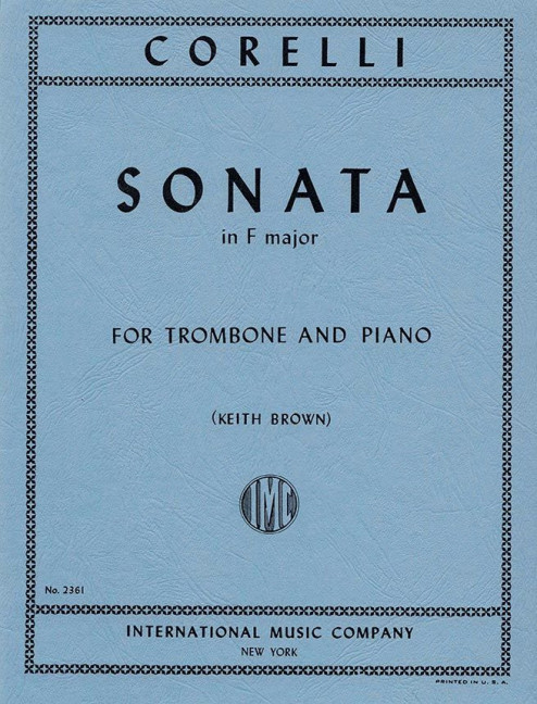Vorderes Coverbild SONATA NO.10 F Maj Trom Pft 