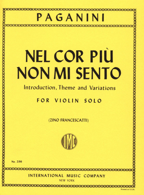 Vorderes Coverbild Nel cor piu non mi sento 