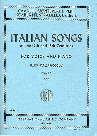 Vorderes Coverbild Italian Songs of the 17th and 18th Centuries Vol. 2 Vol. 2